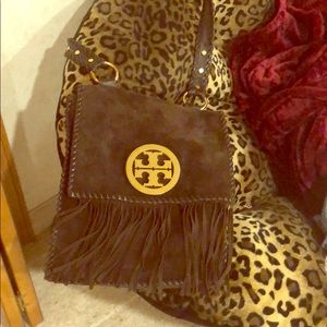 Tory Burch crossbody suede bag